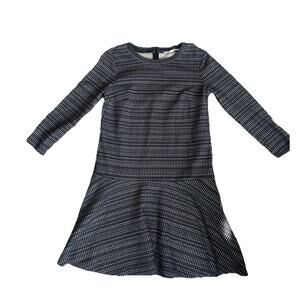 LOFT Dress Womens  Drop Waist 3/4 Sleeve Crew Neck size S Wednesday Adams